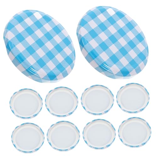 Gatuida 50 Tapas De Hojalata Para Tarros De Pepinillos Tapas Y Anillos De Boca Grande Para Conservas Organizador De Tarros De Cristal De Un Cuarto De Galón Tapas Para Tarros De Salsa