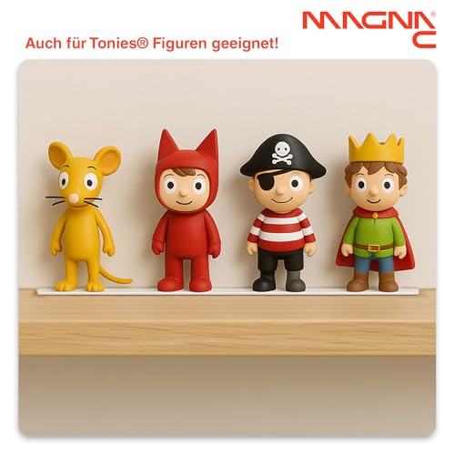 Magna-C® Metallband selbstklebend | weiß | Ideal für Tonies®-Figuren & -Regale | Untergrund für Magnete | flexibel und leicht zuschneidbar | 10m x 15mm x 1,2mm