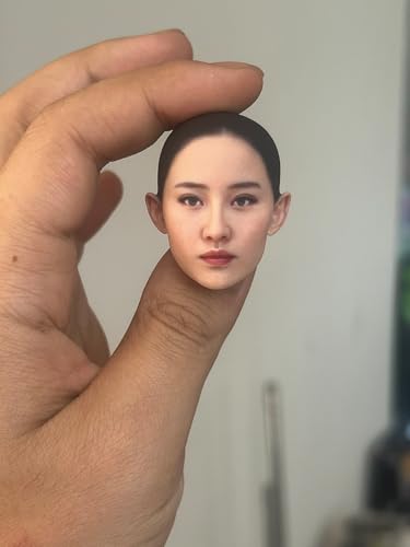 1/12 Scale Female Head Sculpt, Painted Pale Wheat Skin Head