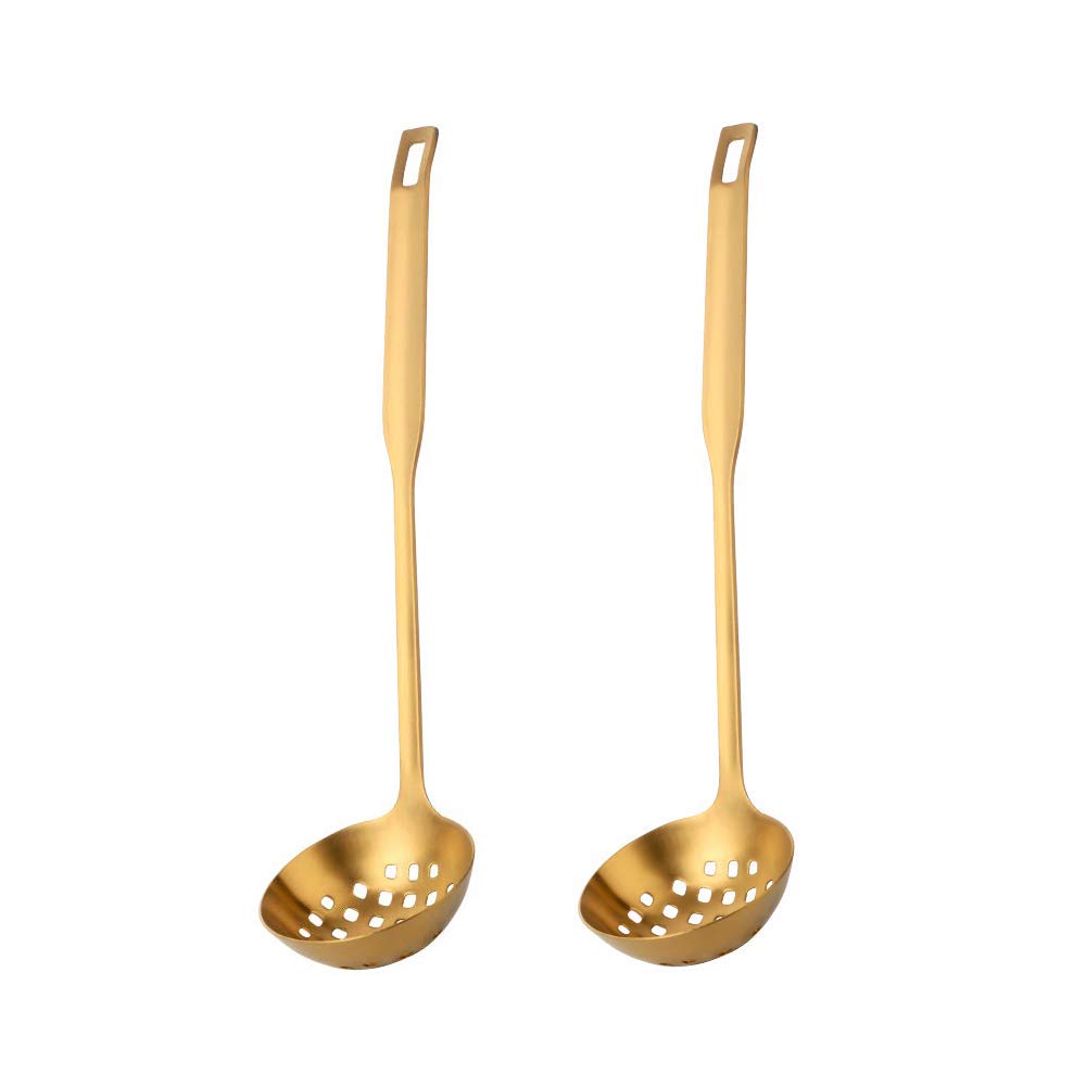 Rose Gold Soup Ladle & Colander Set - Hot Pot Utensils -15