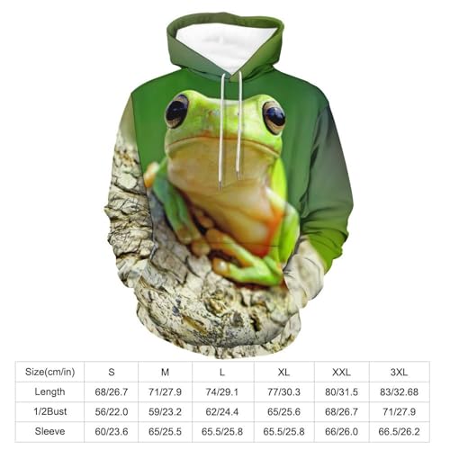 Sweat à capuche grenouille verte UMENG pull unisexe taille S - 2