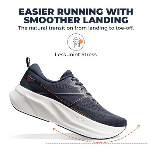 Image of ALLSWIFIT Men's Road Running Shoes Cushion Tennis Shoes Non-Slip Comfortable Lightweight Gym Workout Athletic Arch Support Walking Sneakers Active5K