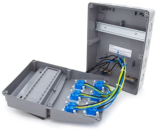 ELS Elektrotechnika Répartiteur électrique mural 6 x 230V - Pour intérieur et extérieur, ateliers et usines - Armoire de commande à monter avec appareils modulaires - Boîtier vide