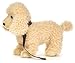 Uni-Toys - Pudel (apricot), stehend (mit Leine) - 30 cm (Länge) - Plüsch-Hund - Plüschtier, Kuscheltier