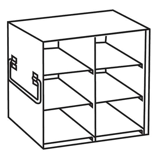 Argos Technologies Upright Freezer Rack for Large 2 (in) Boxes & 100-Cell Cryoboxes, 2 x 3 Array