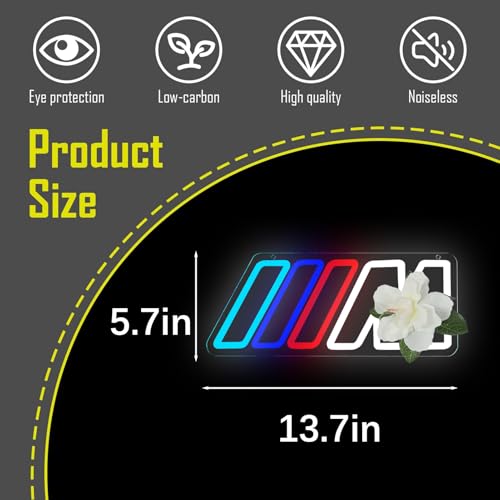 Image of Car Neon Sign for Wall Decor Dimmable Led Neon Light Up Sign for Garage、Bedroom、Playroom、Car Repair Shop、 Christmas and Birthday Gifts