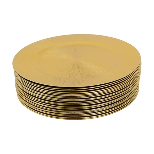 Platos decorativos redondos de plástico, 13 pulgadas, pack x 100 miniatura 1