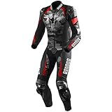 Trajes de protección unisex aprobados por la CE - Nuestros trajes de competición para motocicletas están fabricados con cuero de vaca de 1,3 mm de grosor y cuentan con protectores de Kevlar aprobados por la CE para los codos, los hombros y las rodillas, deslizadores de rodilla y joroba de espalda extraíbles y cremalleras YKK. Satisfaga ahora su pasión por el motociclismo con nuestros trajes de protección para motocicletas que ofrecen una gran seguridad.