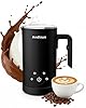 Andizun Milk Frother Electric, 4-in-1 Automatic Milk Steamer and Frother, Hot Chocolate Velvetiser, Milk Warmer and Frother with Large Capacity, Quiet One-Button Control, Easy Clean Non-Stick Jug