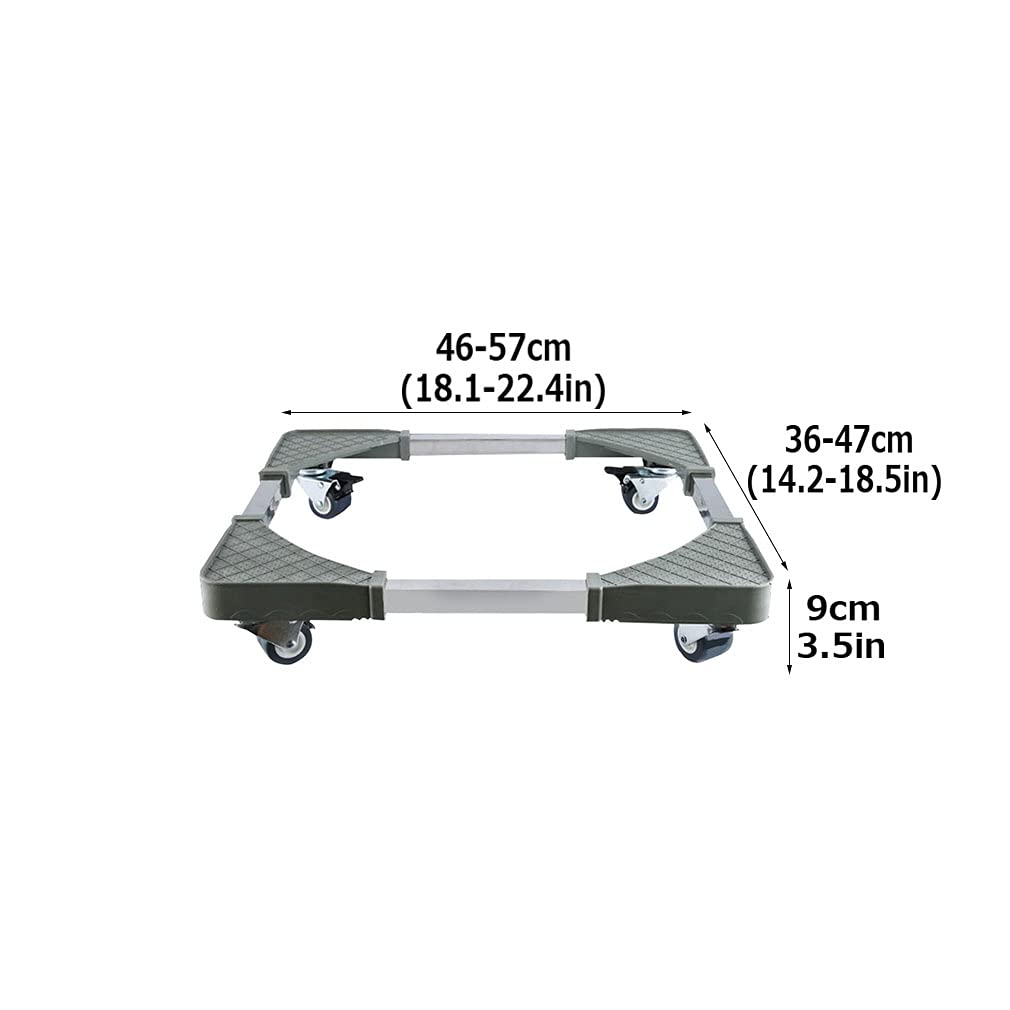 Podstawa Regulowana Wysokość 9cm Lodówka Sprzęt AGD Wózek Suszarka Wsporniki antykorozyjne Szerokość 36-47 cm Długość 46-57 cm Komórka do kuchni Szafka na dokumenty (pojedyncze koła)
