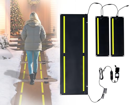 Albott Graphene Snow Melting Mat, 2pcs 10x30 & 1pc 20x60, Non-Slip Heated Outdoor for Walkways...