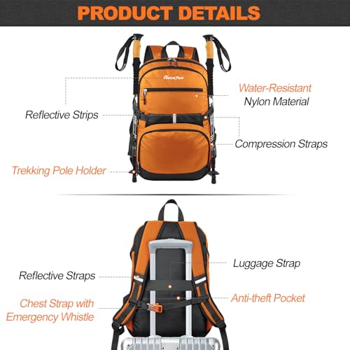 Seektop 40L Foldable Travel Backpack