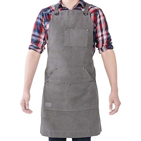 Hudson Durable Goods - Professional Quality Canvas Work Apron - Grey Cover