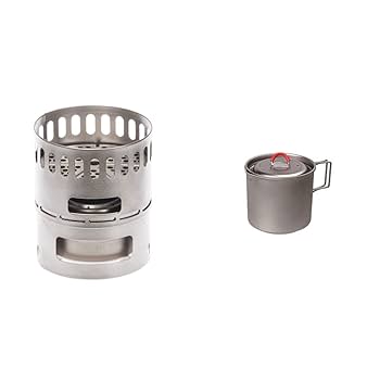 希少アルコールストーブセット チタン製 風防＆ゴトク - 「イージス」×チタン製アルコール