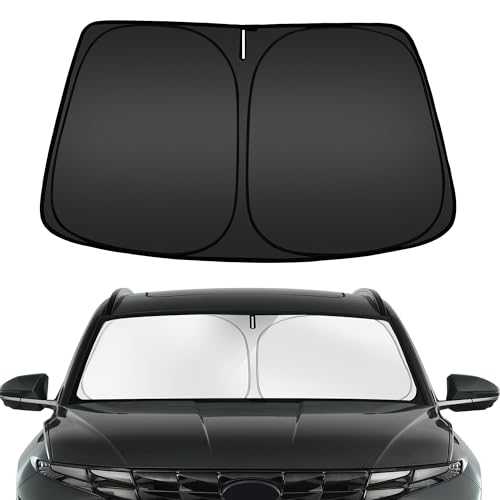 Image of ARISMOTOR Windshield Sun Shade for Hyundai Tucson 2022-2025 2026 | Custom Fit, Foldable Front Window Sunshade Sun Visor Protector, Block UV Rays, Keep Car Cooler