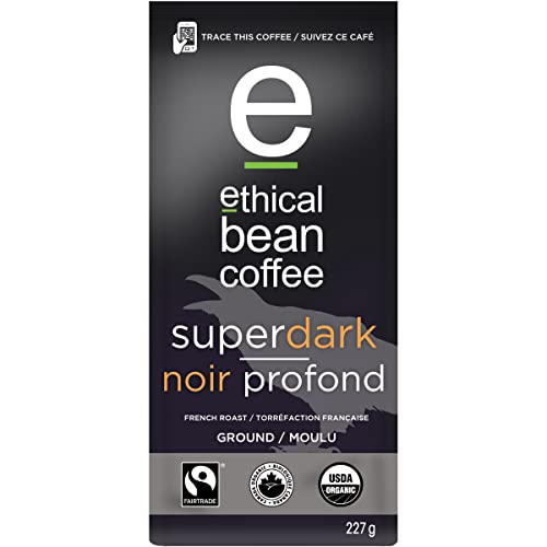 Ethical Bean Fairtrade Organic Coffee, Superdark French Roast, Ground Coffee #TOP7