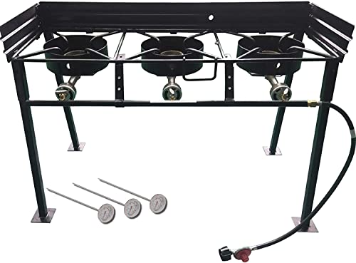 King-Kooker-CS-42A-CS42A-Portable-Propane-3-Burner-Camp-Stove-with-Detachable-Legs-Outdoor-Grill-Black