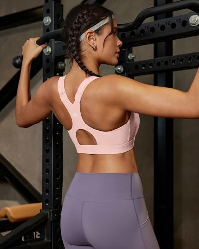Image of RUNNING GIRL Sports Bras for Women High Support, Adjustable Straps High Impact Racerback Bra with Hook Closure Molded Cup