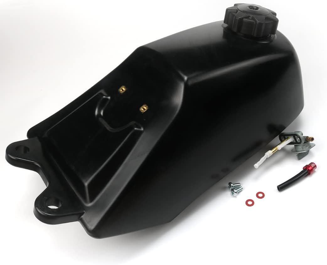 Gas Fuel Tank Black & Gas Cap Fits for 1985-1986 Yamaha Big Wheel 200 BW 200