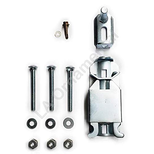 Gate Latch 5-1/4" x 2" Galvanized Lockable 2 Way Kennel Chain Link Gate Live Stock Chain Link Self-Lock Compatible Co-Line