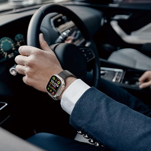 WINGLE Ultra 2 Band Compatible with Apple Watch Band Ultra 2 49mm 46mm 45mm 44mm 42mm for Men Series 10 9 8 7 SE 6 5 4 3, Stainless Steel iWatch Band with Magnetic Buckle