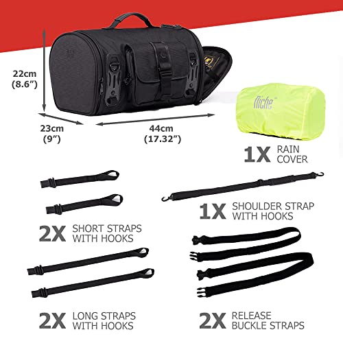 Bolsa trasera impermeable para motocicleta de 22L miniatura 5