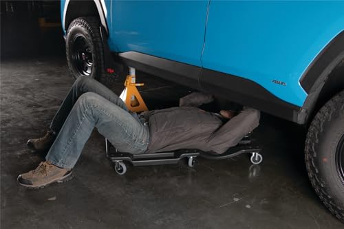 Image of Performance Tool W85006BULK 40 in. Plastic Mechanics Creeper Black | Automotive garage and shop floor creeper. Six 360-degree swivel casters. 300 lb capacity. Built-in storage tray