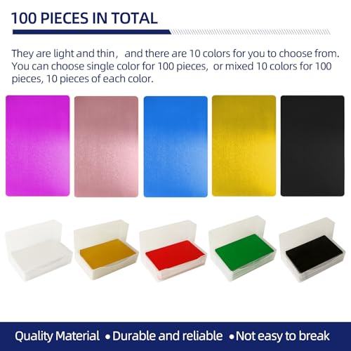 FONLAND Metal Cards Blank,100Pcs Metal Cards Engraved - Image 2