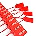 KOCENTS(R) 100pcs Plastic Tamper Seals, Tags Zip Ties, for Fire Extinguishers, Truck, Trailer, Container, Pull Tite Security Shipping Label, Disposable Numbered Self-Locking 250mm Length (Red)