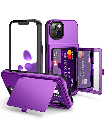 Coque iPhone 13 portefeuille violette pour voyager léger