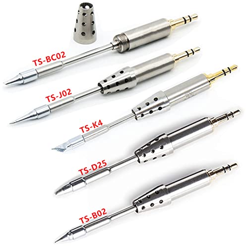 Image of Original Soldering Iron Tip Replacement for Miniware TS80 Mini Portable Outdoor Soldering Iron Kit (B02 /J02 /BC02 /K4 /D25 Tip) (K4)