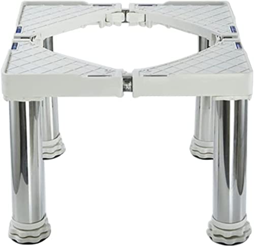 Soporte Lavadora Base móvil ajustable para lavadora, secadora y refrigerador universal, con rejilla alta de 1,2 m de largo y ancho (30-48 cm).