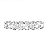 1000 Jewels Vita: 1.1ct Brilliant Cut Ice on Fire CZ Eternity Band Ring 925 Sterling Silver, 3242 sz 6.0