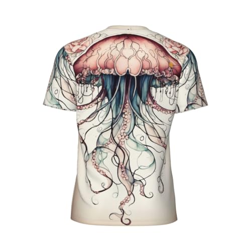 T-shirt maille méduse homme manches courtes haut respirant - 5