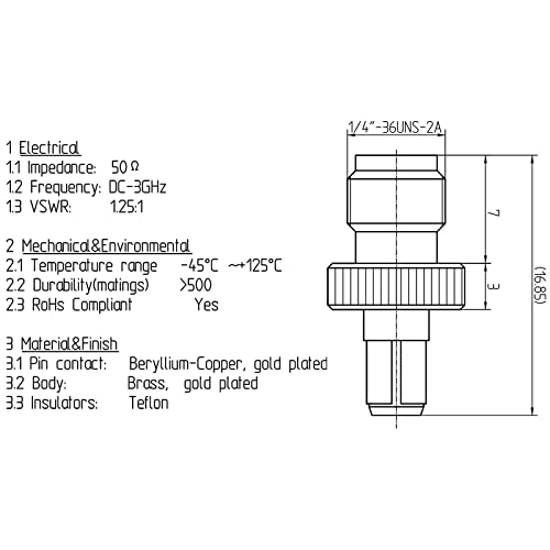 Adaptador TS9 a SMA Hembra Onelinkmore 2-Pack miniatura 5