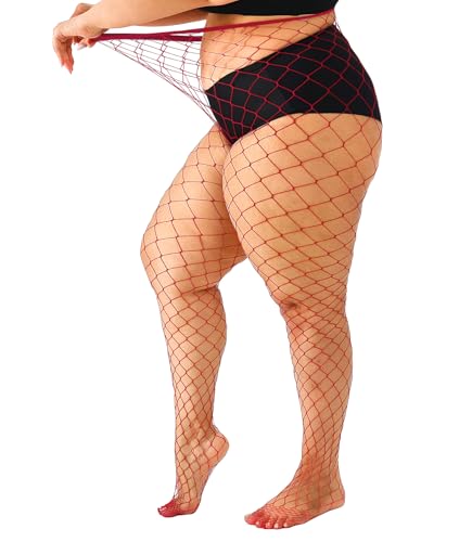 Image of Plus Size Fishnet tights stockings Big Mesh Leggings Pantyhose for women