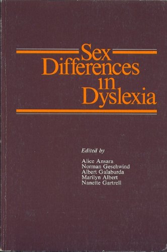 Sex Differences in Dyslexia 9995918536 Book Cover