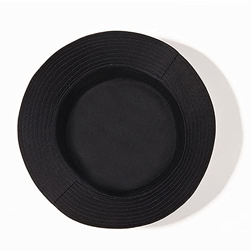 Belsen Corduroy Reversible Bucket Hat Unisex Cotton Twill Canvas Sun Fishing Hat (1#Black(Reversible-Black)) #TOP1