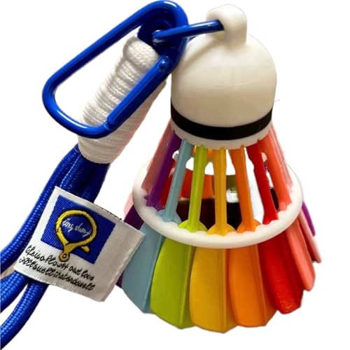 Porte-clés de badminton multicolore pour sac à dos de sport