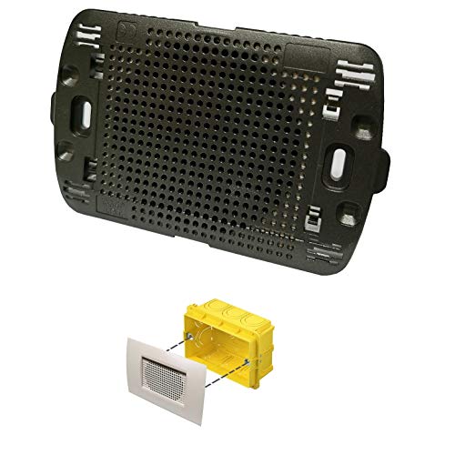 Diffusore audio sonoro da incasso per scatola cassetta 503 a parete altoparlante nero placca living light incluso LN4703 per amplificatore