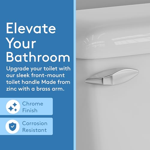 Toilet Repair Kit Inside Tank - High Performance Toilet Tank Replacement Parts with Fill Valve, Front Mount Toilet Flush Handle Replacement, 2-Inch Toilet Flapper Replacement - Suitable for Most Tanks - Thumbnail 5