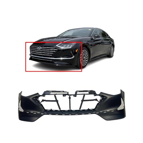 Image of FitParts Compatible with Hyundai Sonata 2020-2023 Front Bumper Cover | Primed, Sedan, Hybrid, Ready to Paint, OEM 86510L0000, HY1000241
