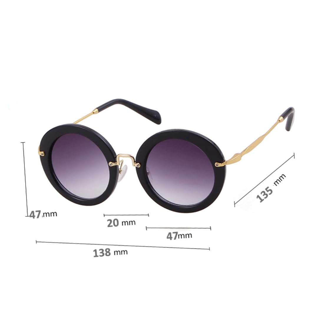 Modne okulary przeciwsłoneczne w stylu vintage z okrągłą oprawką, damskie, przezroczyste, anty-blu-ray, luksusowe