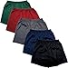 Alexander Del Rossa Mens Satin Boxer Shorts, Solid Color Underwear, Large Pack of Five (5) (A0753PKALG)