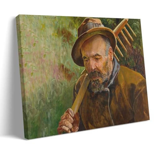 Affiche Réalisme Jacek Malczewski Retour Des Champs - Décoration Murale Chambre Fermier Râteau 30x45