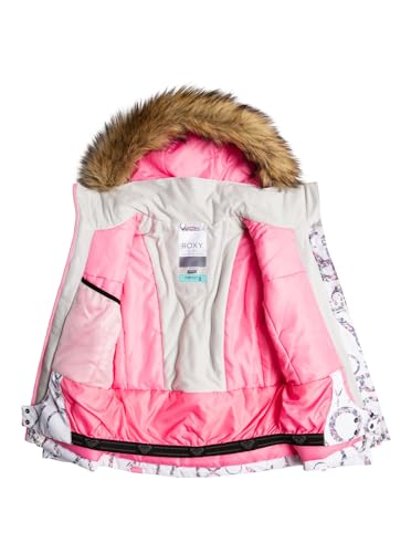 Roxy Fille Pie Girl Jk Jacket, BRIGHT WHITE LLUVIA RG, 16 Ans EU