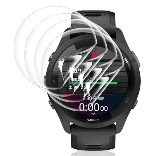Protector De Pantalla Para Garmin Forerunner 265 | Vidrio Templado 9H, 4 Unidades, Cobertura Completa 3D, Antiarañazos Y Antihuellas