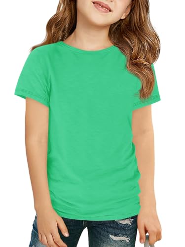 Image of Haloumoning Girls Short Sleeve T Shirts Kids Summer Crewneck Tops