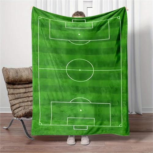 Couverture terrain de football 100x150cm pour lit et canapé