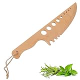 Wood Herb Stripper Scraper Handmade Wooden Knife Herb Stripper Knife Joochi Kitchen Leaf Stripping...